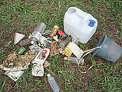 流れ着いたゴミ達