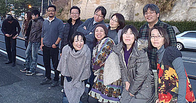 夕日を眺める?参加者達