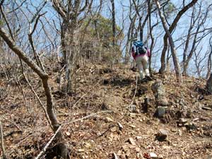 5個目のピーク?からの登山道。