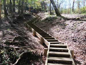 地蔵平からの登山道。