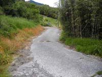 分岐点からの登山道。