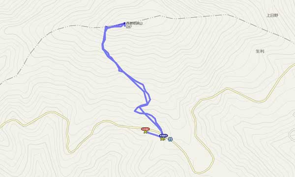 西御荷鉾山 map