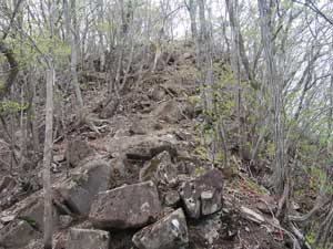 急斜な登山道