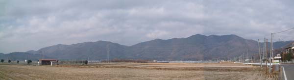 岩舟〜太平山の山並み