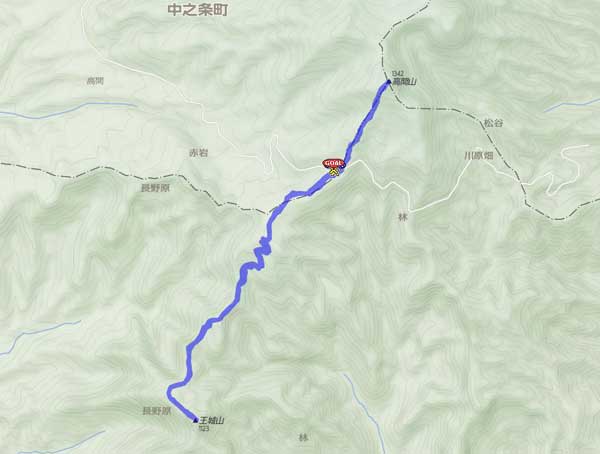 高間山・王城山 map